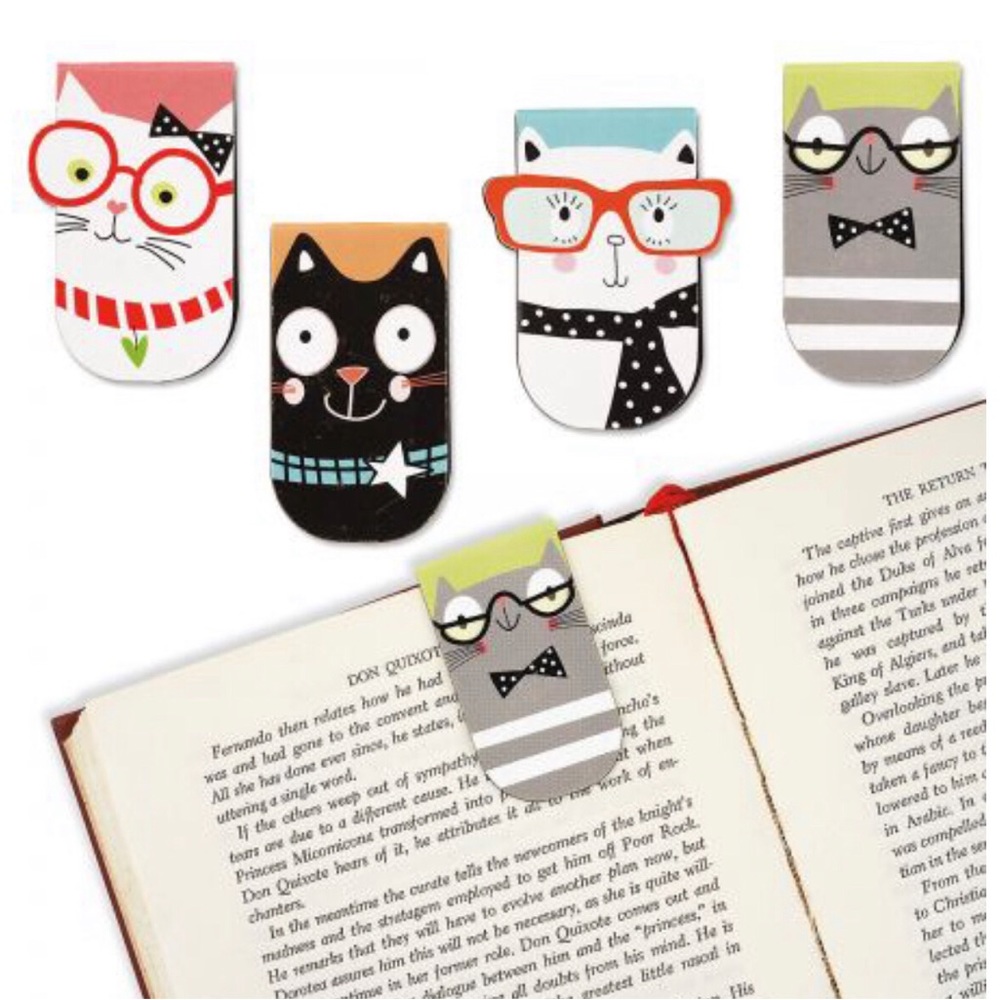 Set of 8 Smarty Cats Magnetic Bookmarks (619636)